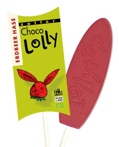 Zotter | Choco Lolly Erdbeer Hase (BIO)