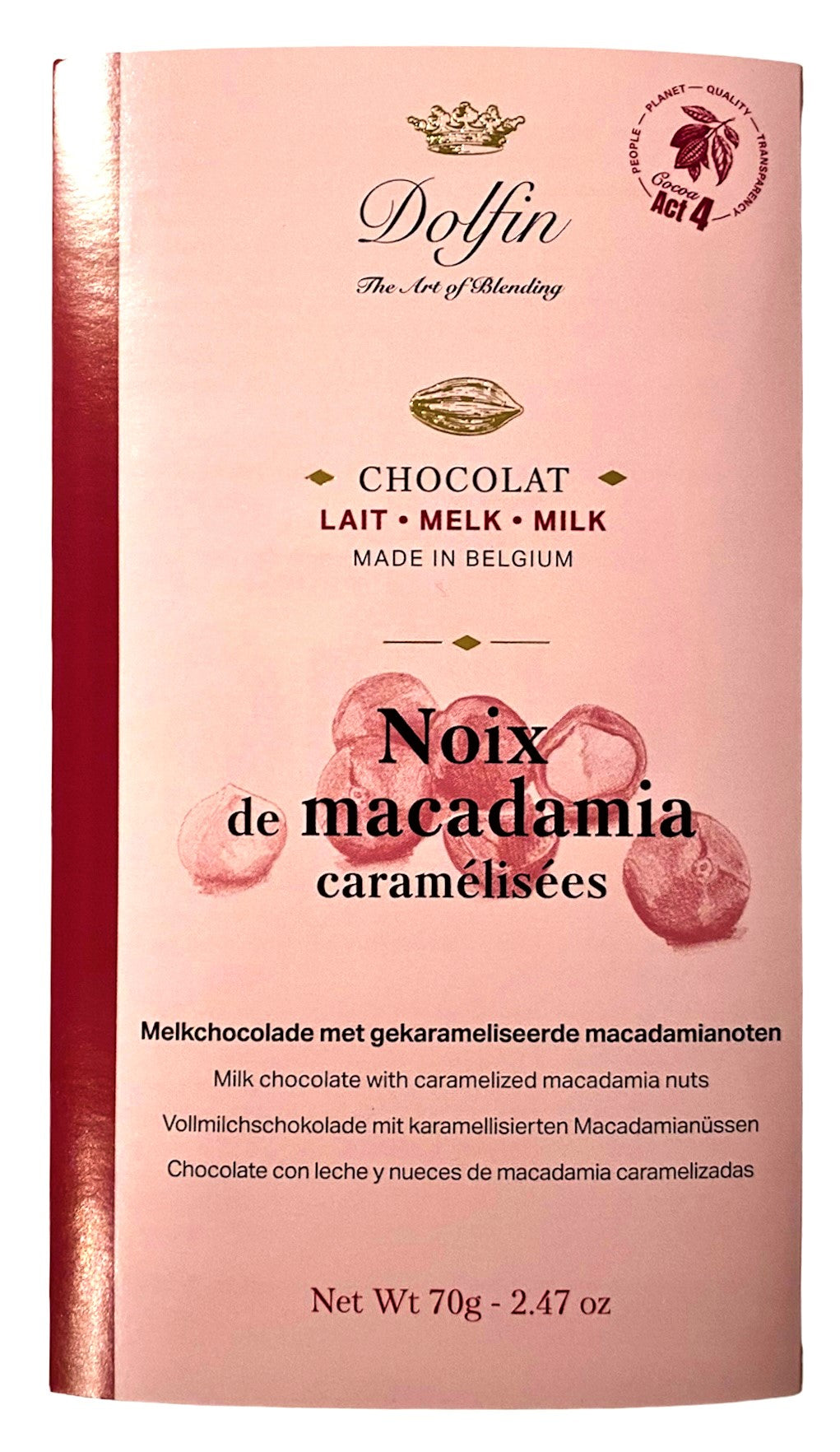 Dolfin | Lait Noix de macadamia caramelisées