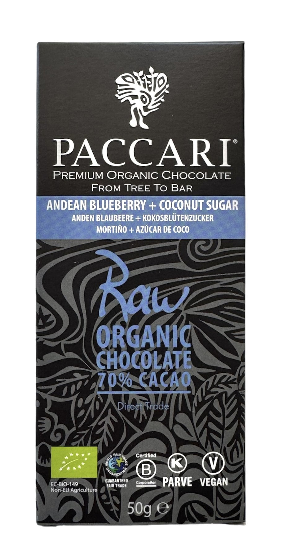 Paccari | RAW Andean Blueberry + Coconut Sugar 50g (BIO) VEGAN