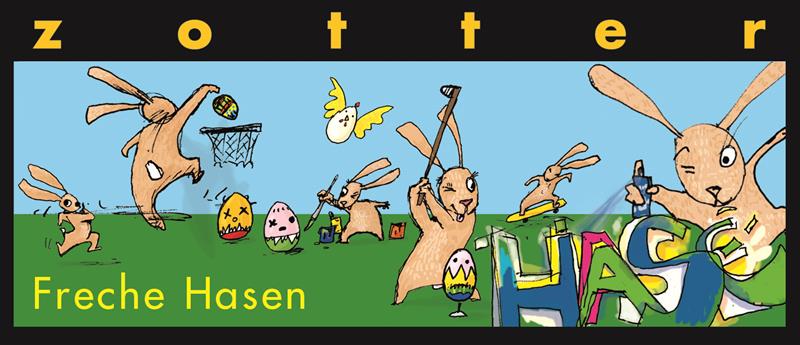 Zotter | Freche Hasen – Dunkle Milchschokolade 50% (BIO)