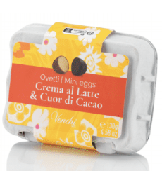 Venchi | 12 Mini-Ostereier „Crema al Latte & Cuor di Cacao“ in Eierschachtel