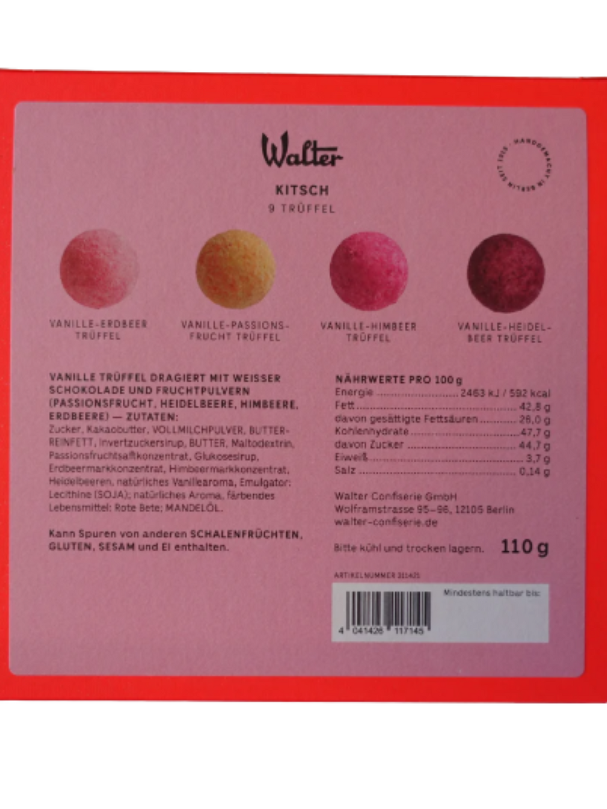 Walter | Pralinenschachtel Kitsch110g