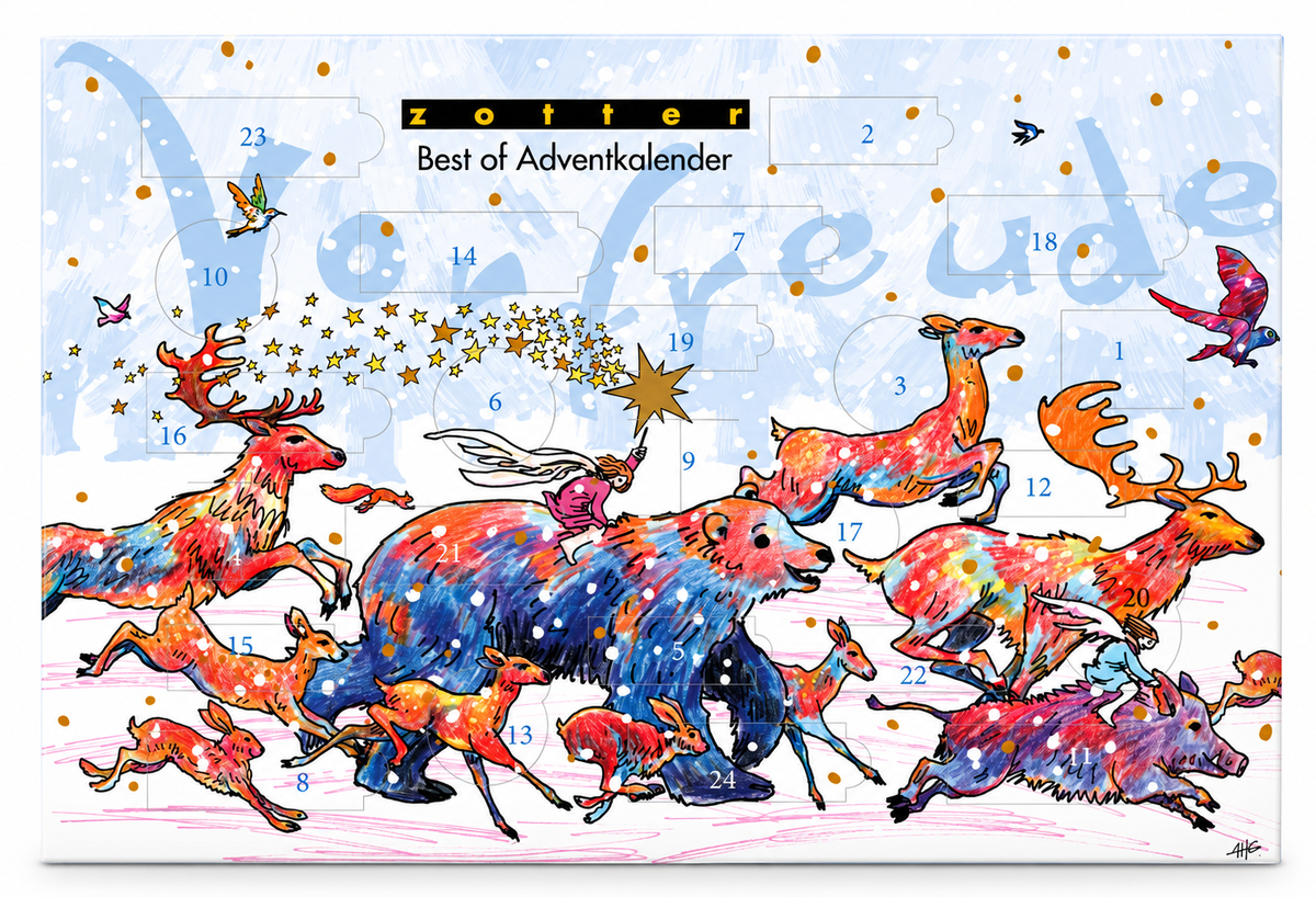 Zotter | Best of Adventkalender – 24 köstliche Schokoladen & Pralinen für Genießer (BIO)
