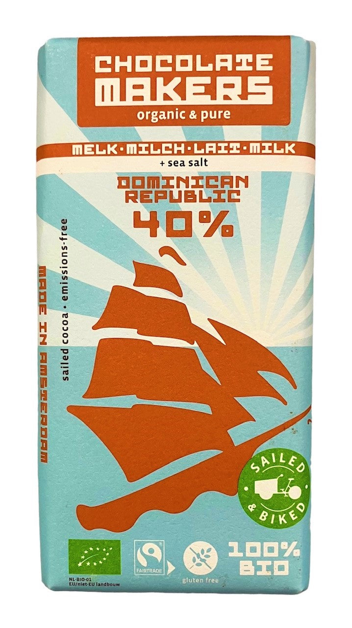 Chocolatemakers | Tres Hombres 40% Milch & Meersalz (BIO)