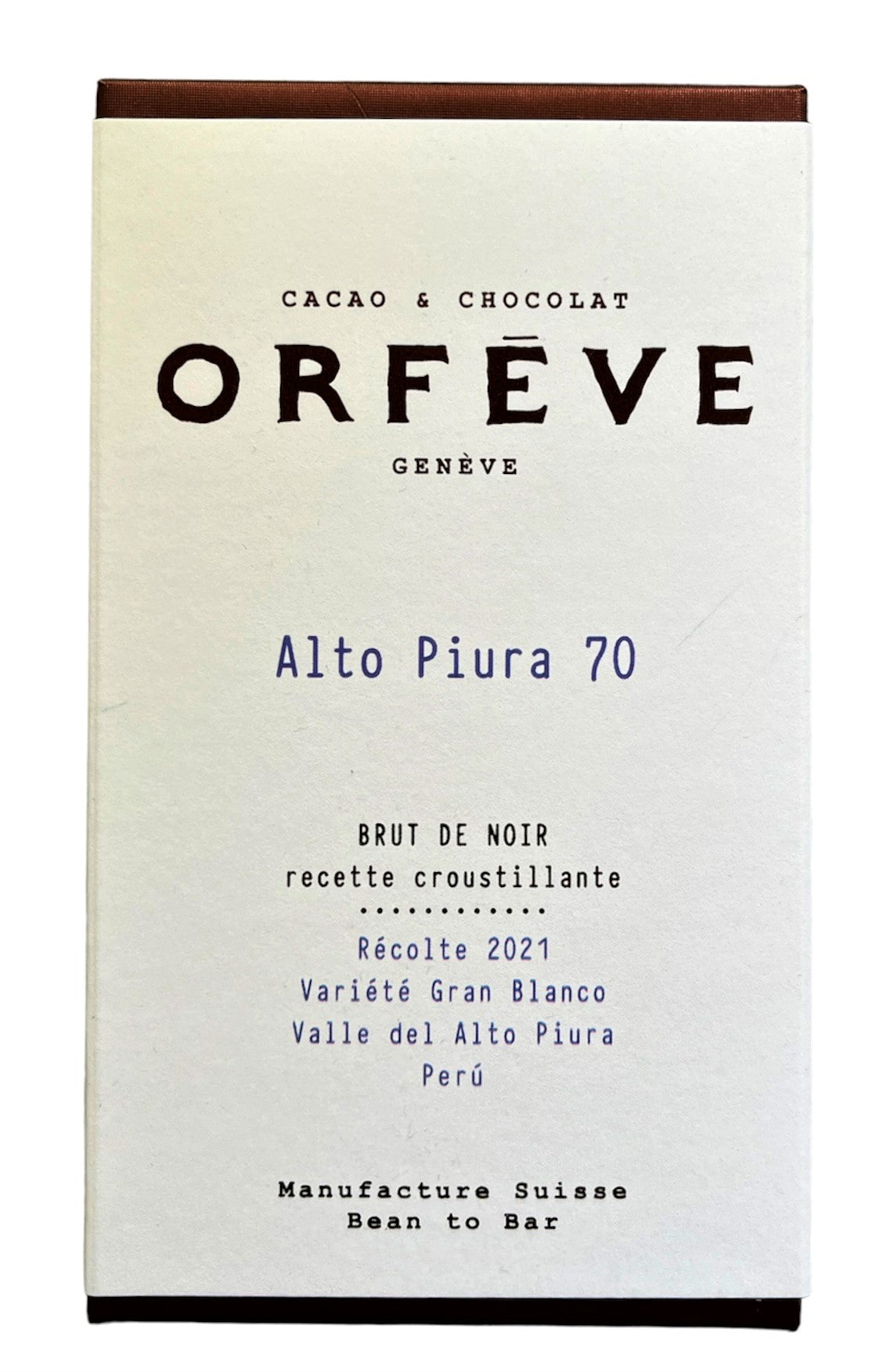 Orfève | Alto Piura 70% Recette Croustaline Tafel 70g