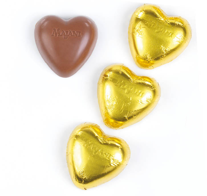 Majani | Goldenes Herz aus Milchschokolade