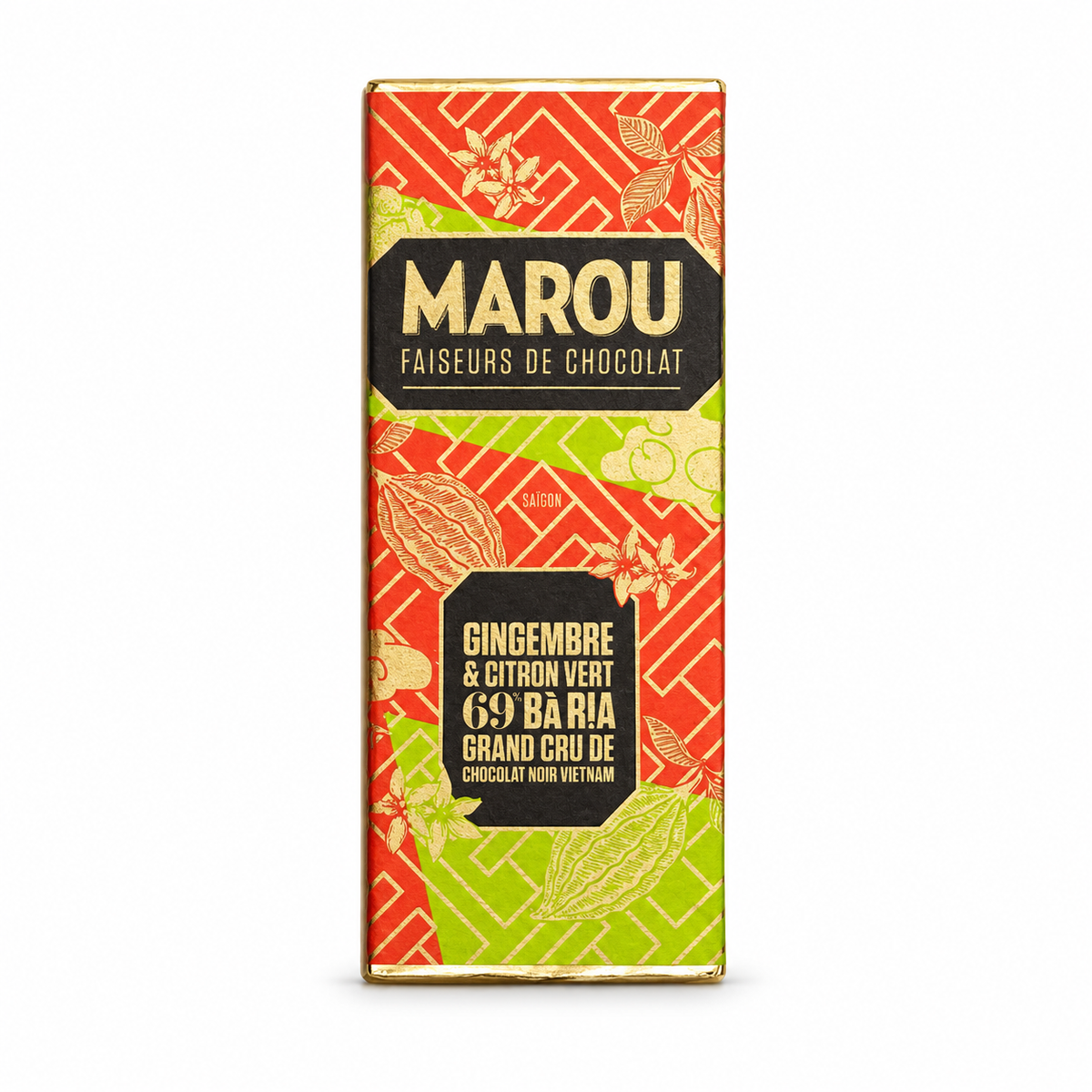 Marou | Ba Ria 69% Minitafel mit Ingwer & Limette VEGAN