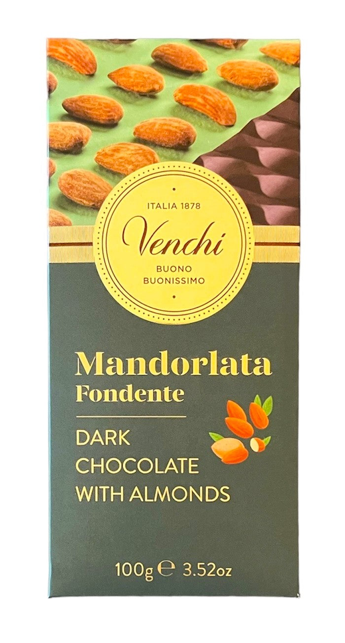 Venchi | Mandorlata Fondente 60% Tafel mit ganzen Mandeln