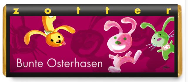 Zotter | Bunte Osterhasen – Dunkle Milchschokolade 50% (BIO)