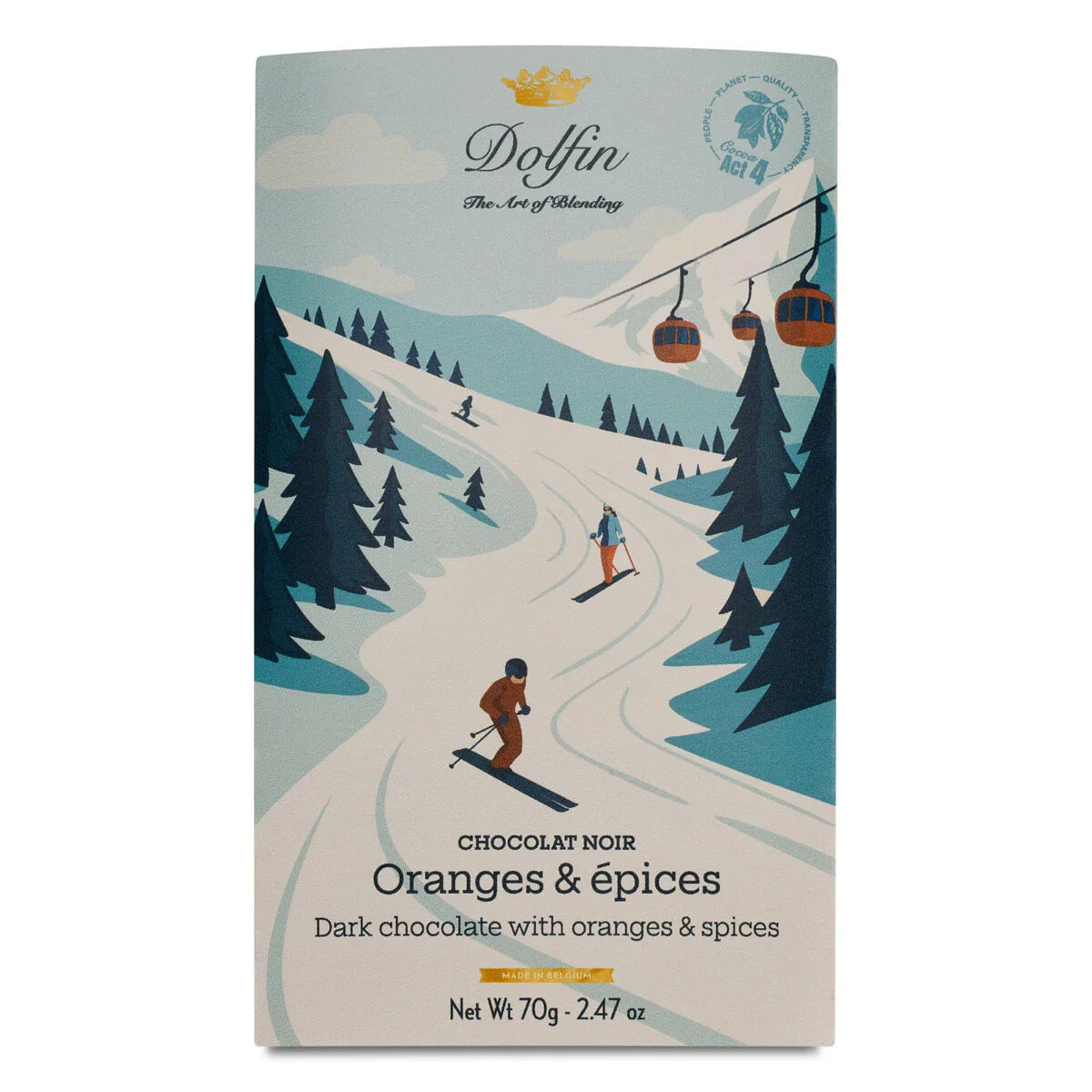 Dolfin | Zartbitterschokolade Orange & Gewürze – Vintage Winter Collection 70 g