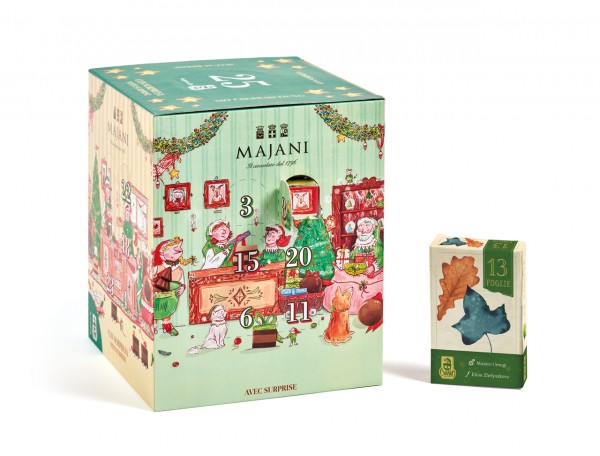 Majani | Cubo dell’Avvento – Edler Cremini-Adventskalender mit 25 feinen Schokoladen