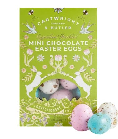 Cartwright & Butler | Dragierte Haselnuss-Schokoladenostereier 200 g – bunt glasierte Mini-Eier