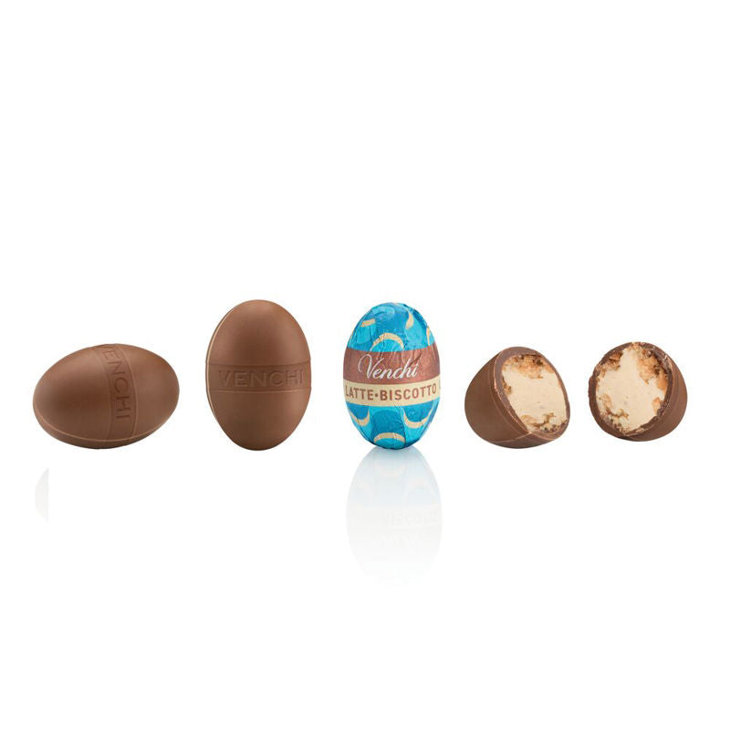 Venchi | Mini Ostereier – Milchschokolade mit Gianduja & Keksstückchen