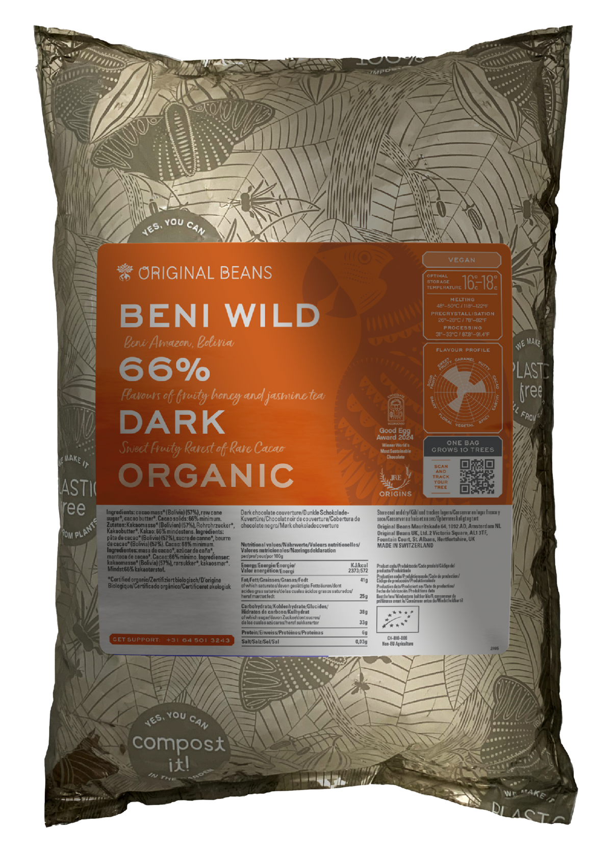 Original Beans | Beni Wild Harvest 66% (BIO) VEGAN