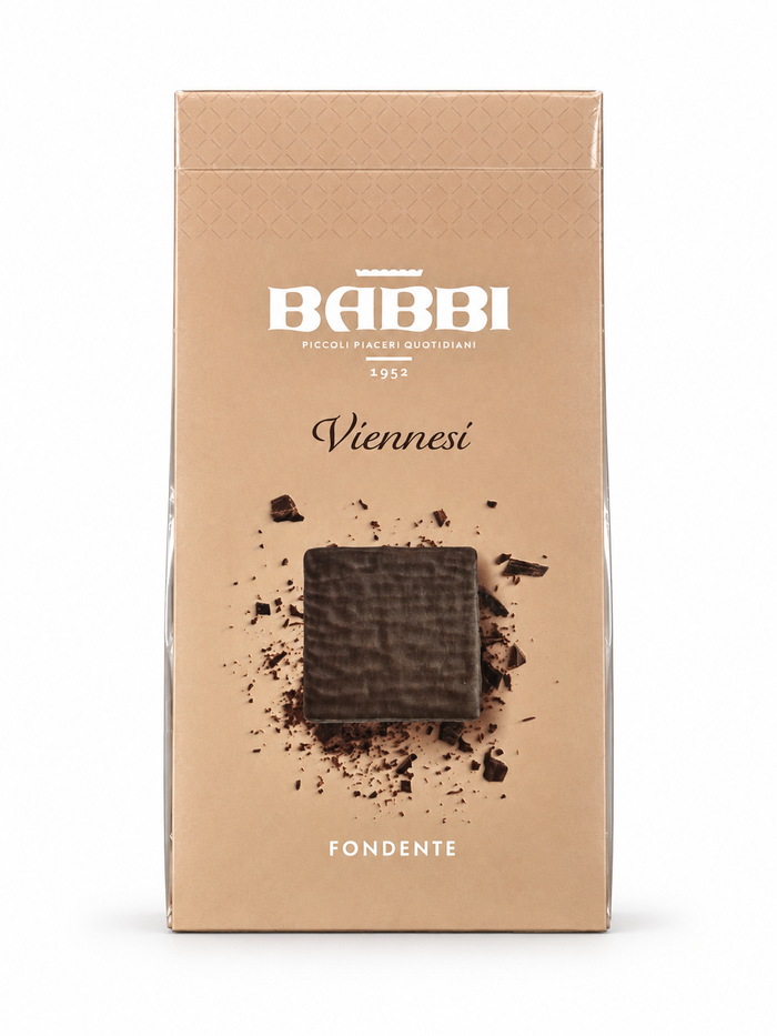 Babbi | Viennesi Fondente – Waffeln mit Kakaocrème und Zartbitterschokolade
