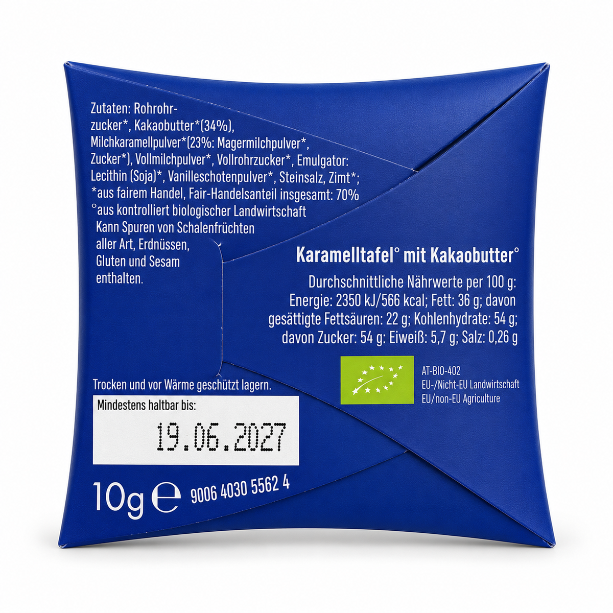 Zotter | Mitzi Blue Süße Träume (BIO) – Rückseite