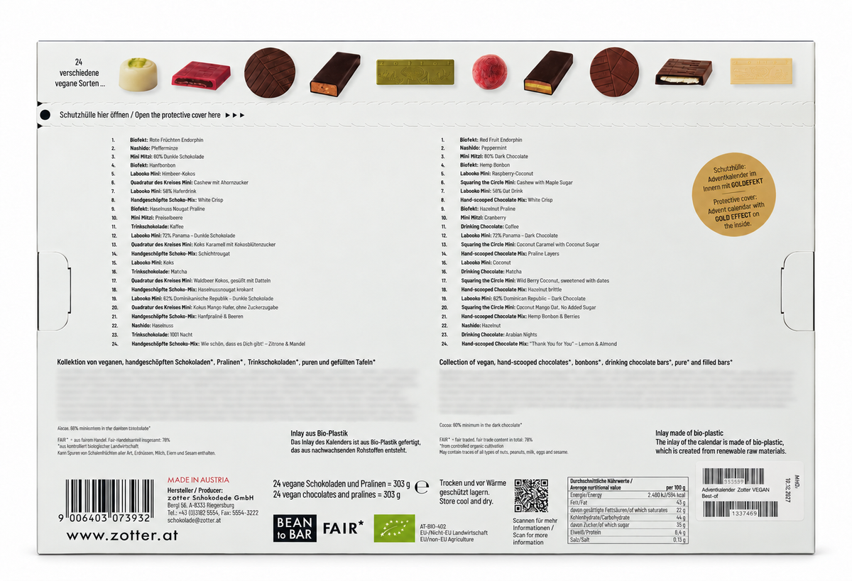 Zotter | Best of Adventskalender (BIO) VEGAN