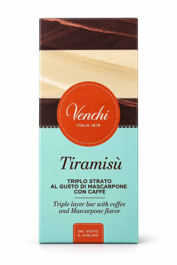 Venchi | Tiramisù – Dreifache Schicht mit Mascarpone-Geschmack und Kaffee