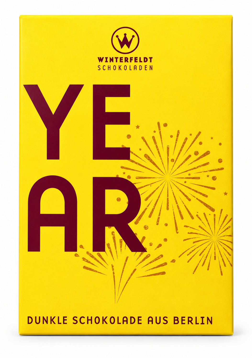 Winterfeldt Schokoladen | Year – Dunkle Schokolade mit Knallbrause und Goldstaub