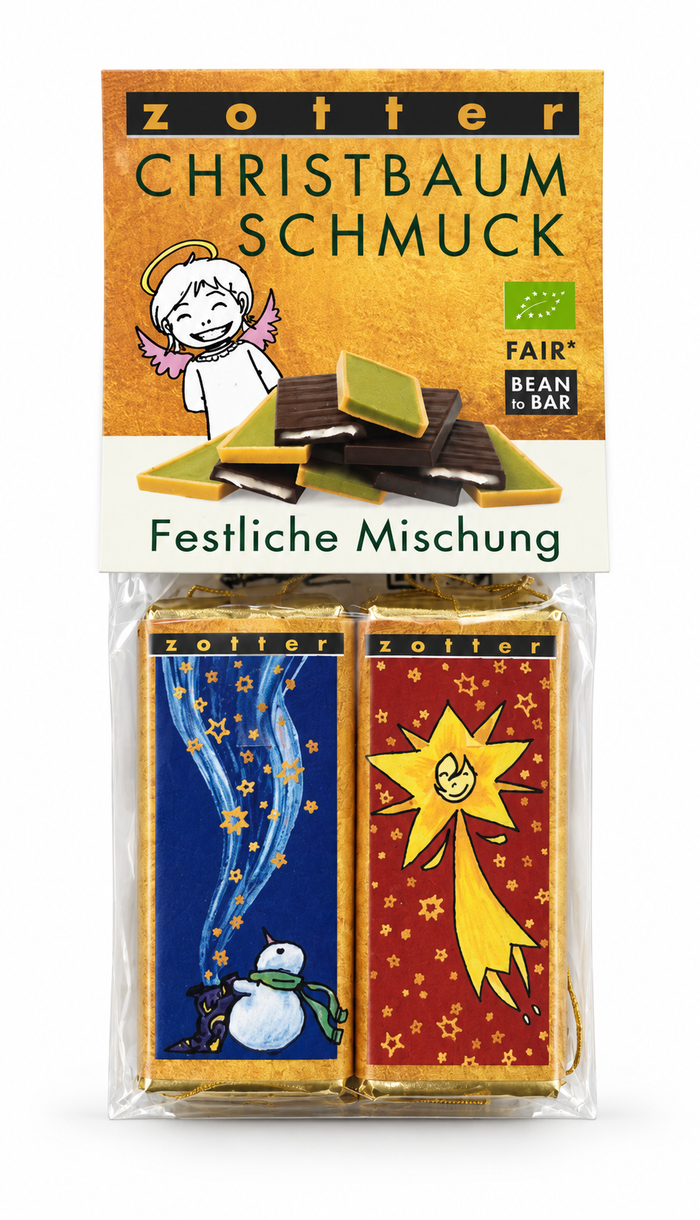 Zotter | Christbaumschmuck – Festliche Mischung (BIO)
