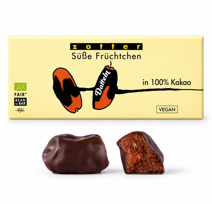 Zotter | Süße Früchtchen Datteln in 100% Kakao (BIO) VEGAN